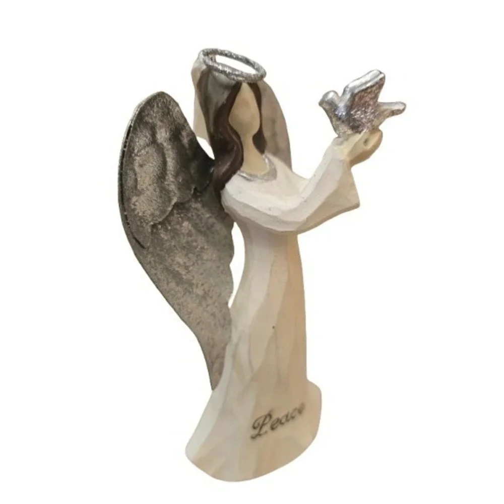 St. Nicholas Square Lot Of 2 Angel Figurines‎ - Peace And Friends Collectables